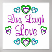 Live-Laugh-Liebe Poster (Vorne)