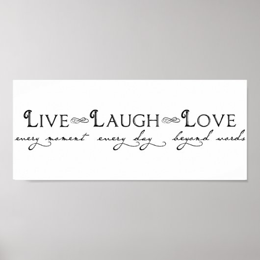 Live-Laugh-Liebe Poster (Vorne)
