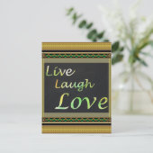 Live-Laugh-Liebe Postkarte (Stehend Vorderseite)