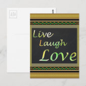 Live-Laugh-Liebe Postkarte (Vorne/Hinten)