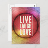 Live-Laugh-Liebe Postkarte (Vorne/Hinten)