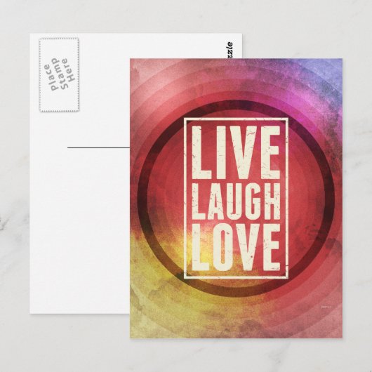 Live-Laugh-Liebe Postkarte (Vorne/Hinten)