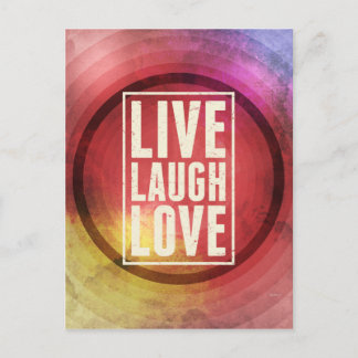 Live-Laugh-Liebe Postkarte