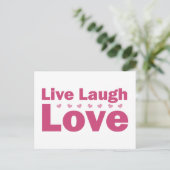 Live-Laugh-Liebe Postkarte (Stehend Vorderseite)