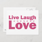 Live-Laugh-Liebe Postkarte (Vorne/Hinten)