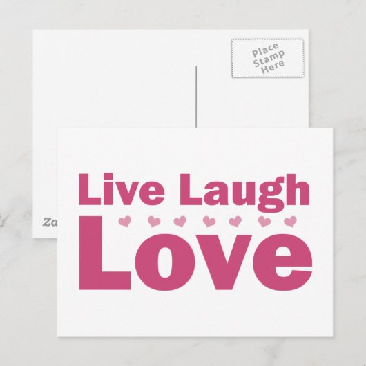 Live-Laugh-Liebe Postkarte (Vorne/Hinten)