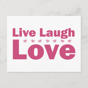 Live-Laugh-Liebe Postkarte