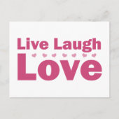 Live-Laugh-Liebe Postkarte (Vorderseite)