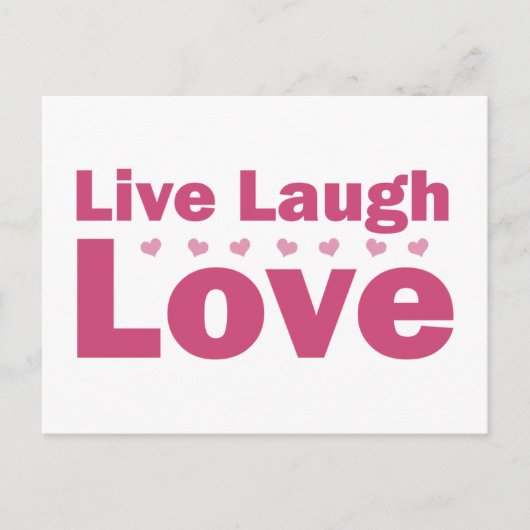 Live-Laugh-Liebe Postkarte (Vorderseite)