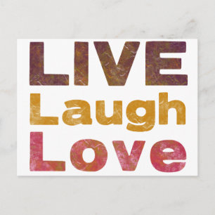 Live-Laugh-Liebe Postkarte