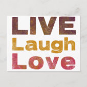 Live-Laugh-Liebe Postkarte (Vorderseite)