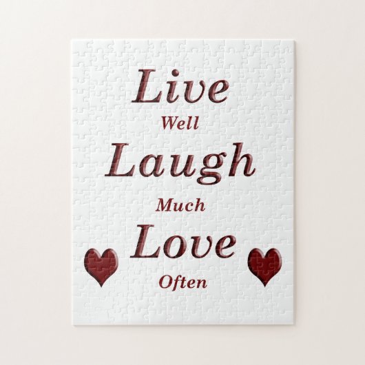Live-Laugh-Liebe Puzzle (Vertikal)