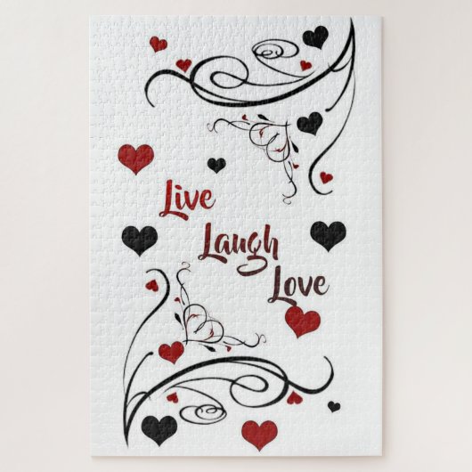 Live-Laugh-Liebe Puzzle (Vertikal)