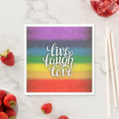 Live Laugh Liebe Rainbow Napkins Serviette (Beispiel)