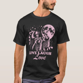 Live-Laugh Liebe Retro Raccoon T-Shirt