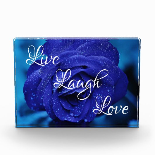 Live-Laugh-Liebe-Rose Fotoblock (Vorderseite)