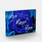 Live-Laugh-Liebe-Rose Fotoblock (Links)