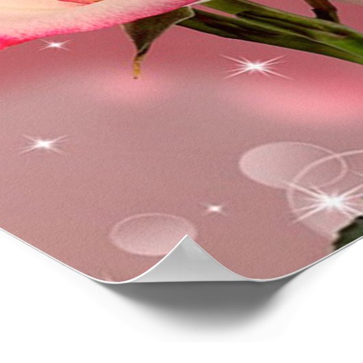 Live-Laugh-Liebe-Rose Poster (Ecke)