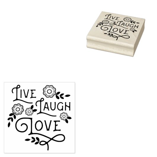 Live-Laugh Liebe Rubber Art Briefmarke Gummistempel (Stempel)