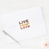 Live-Laugh-Liebe Runder Aufkleber (Umschlag)