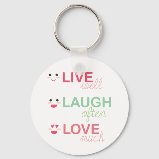 Live-Laugh-Liebe Schlüsselanhänger (Vorderseite)