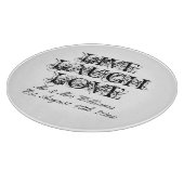 Live-Laugh-Liebe-Schneidebrett für Hochzeitsfeier Schneidebrett (Ecke)