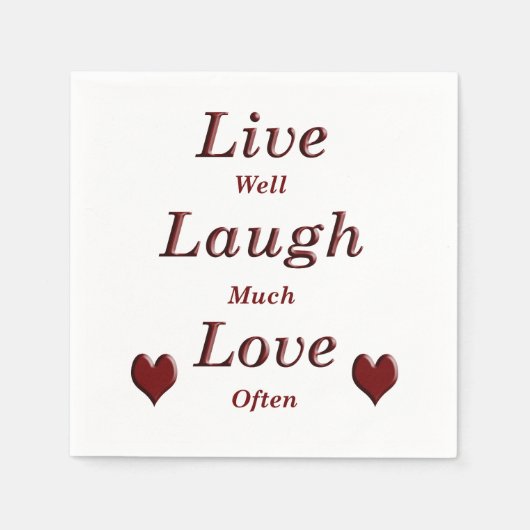 Live-Laugh-Liebe Serviette (Vorderseite)