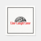 Live-Laugh-Liebe Skull-Cocktail Serviette (Vorderseite)