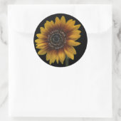 Live-Laugh Liebe Sonnenblumendesign Runder Aufkleber (Tasche)