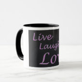 Live-Laugh-Liebe Tasse (Vorderseite Links)