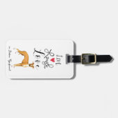 Live-Laugh-Liebe und italienischer Greyhound-Gepäc Gepäckanhänger (Vorderseite horizontal)