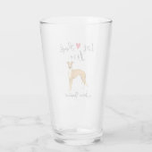 Live-Laugh-Liebe und italienisches Greyhound-Glas Glas (Rückseite)