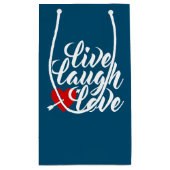 Live-Laugh-Liebe Valentine Calligraphy | Geschenkt Kleine Geschenktüte (Rückseite)