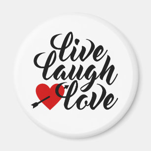 Live-Laugh-Liebe Valentine Calligraphy   Magnet