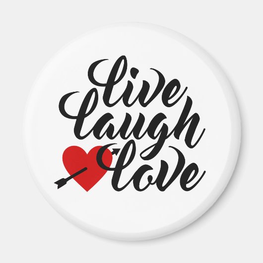 Live-Laugh-Liebe Valentine Calligraphy | Magnet (Vorne)