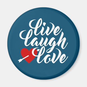 Live-Laugh-Liebe Valentine Calligraphy   Magnet