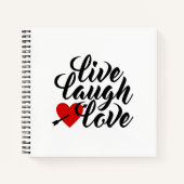 Live-Laugh-Liebe Valentine Calligraphy | Notizbuch (Vorderseite)
