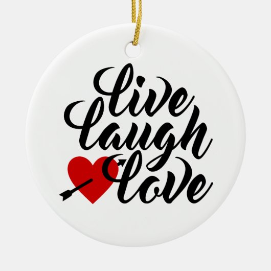 Live-Laugh-Liebe Valentine Calligraphy | Ornament (Vorne)