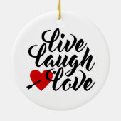 Live-Laugh-Liebe Valentine Calligraphy | Ornament (Hinten)