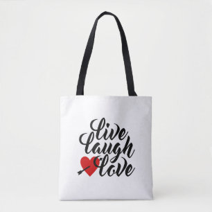 Live-Laugh-Liebe Valentine Calligraphy   Tragetasc Tasche
