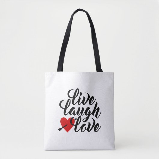 Live-Laugh-Liebe Valentine Calligraphy | Tragetasc Tasche (Vorderseite)