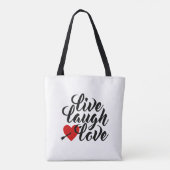 Live-Laugh-Liebe Valentine Calligraphy | Tragetasc Tasche (Rückseite)
