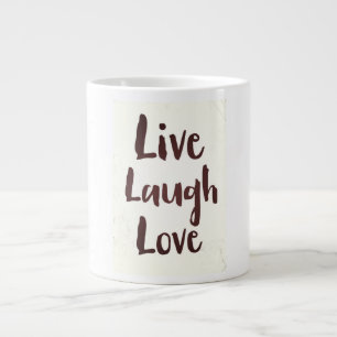 Live-Laugh-Liebe Vintag inspirierendes Zitat Jumbo-Tasse