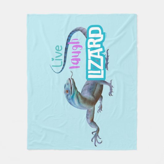 Live Laugh Lizard Fleecedecke (Vorderseite)