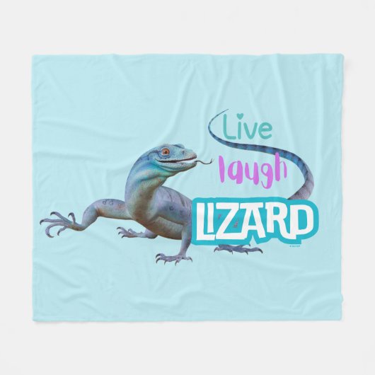 Live Laugh Lizard Fleecedecke (Vorderseite (Horizontal))