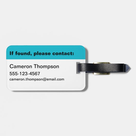 Live Laugh Lizard Gepäckanhänger (Rückseite horizontal)