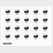 Live-Laugh Loaf Black Cat Sticker (Blatt)