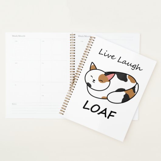 Live Laugh Loaf Calico Cat Organisator Planer (Anzeige)