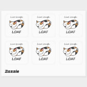 Live Laugh Loaf Calico Cat Sticker (Blatt)