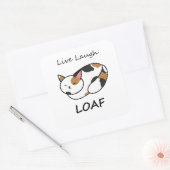 Live Laugh Loaf Calico Cat Sticker (Umschlag)
